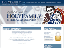 Tablet Screenshot of holyfamilymedical.com